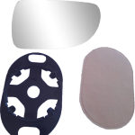شیشه آینه دستی چپ تیبا (528933) – Gisp